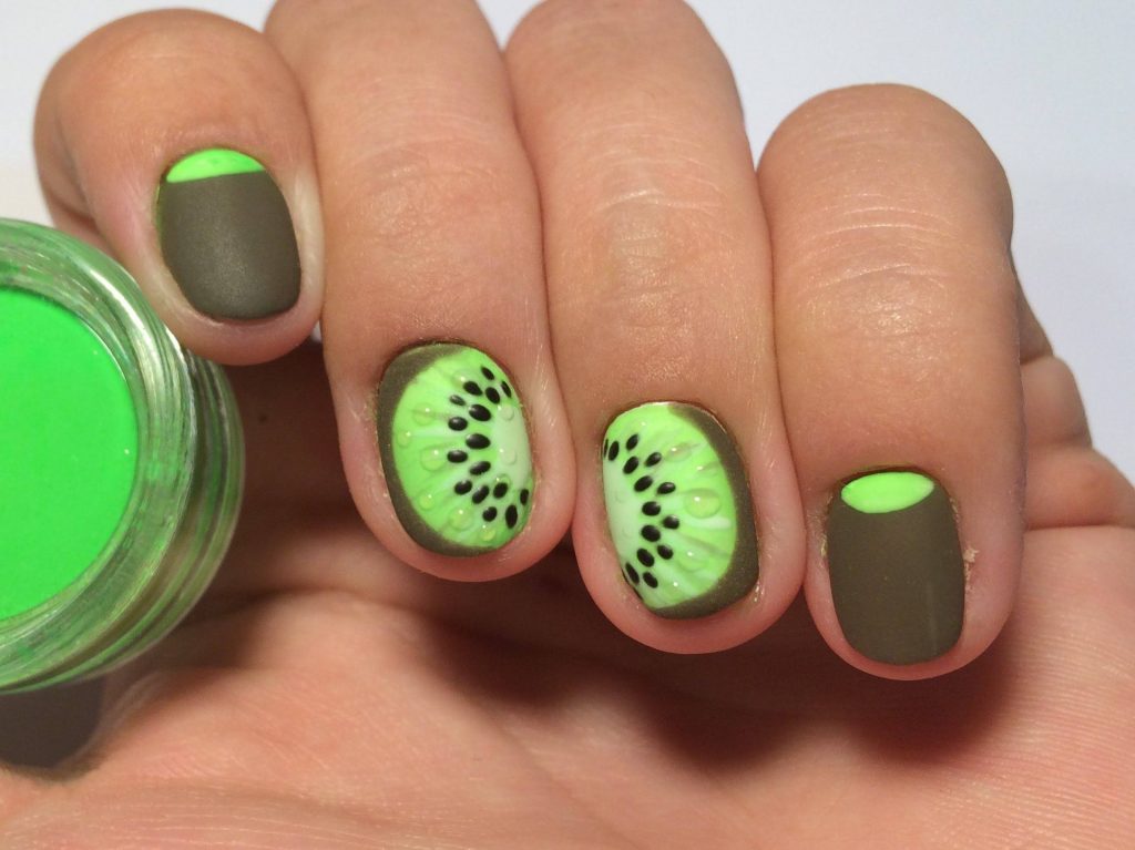 Зеленые Ногти Дизайн На Коротких Ногтях